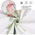 thumbnail image 5 of Spring Floral Shower Curtain, Sage Green Eucalyptus Leaves Willow Leaf Botanical Plants with Pink Flowers Fabric Bathroom Curtain Waterproof Washable 12 Hooks 84.00'''' x 72.00'''' (GCI-10197), 5 of 6