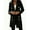 Black-L, variant on Womens Fall Winter Wool Coats Double Breasted Peacoat Trench Coats
