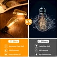 thumbnail image 4 of REJODA-25FT Outdoor String Lights with 12+1 LED Edison Bulbs Dimmable, Waterproof Exterior Patio Lights, Connectable Shatterproof ST38 Hanging Lights for Backyard Garden Balcony Party, Warm White 220, 4 of 4