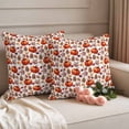 thumbnail image 2 of Fall Pumpkin Outdoor Waterproof Pillow Covers, Thanksgiving Orange Maple Leaves Country Decorative Square Throw Pillowcase Sofa Cushion Sham for Patio/Couch/Chair, 20"x20" 2 Pack, 2 of 8