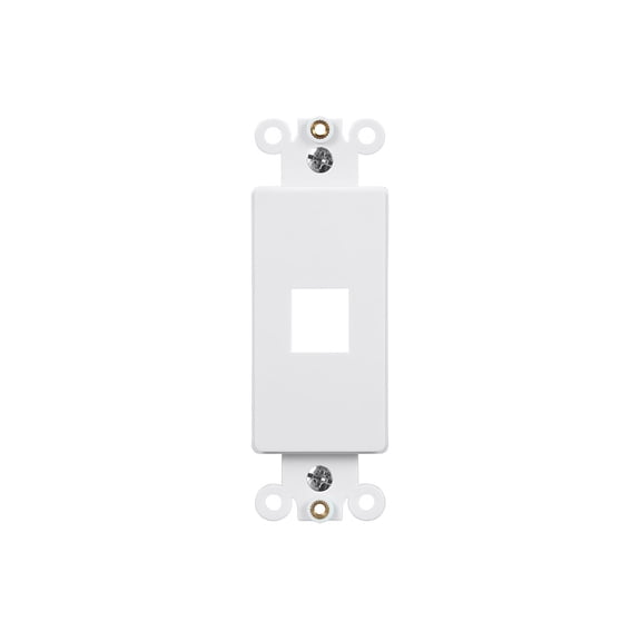 Monoprice Dcor Insert for Keystone 1 Hole - White for Home Office Install
