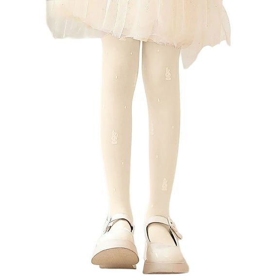 Vividxx Girls Bunny Printed Tights Summer Soft Breathable Dance Stockings For Kids Comfortable Stretchy Thin Leggings Toddler Cozy Pants