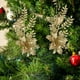 thumbnail image 4 of Oioii 2PCS Christmas Poinsettia Flower Decorations - Artificial Ornaments for Xmas Tree, Wreath, Wedding Party Decor, 4 of 6