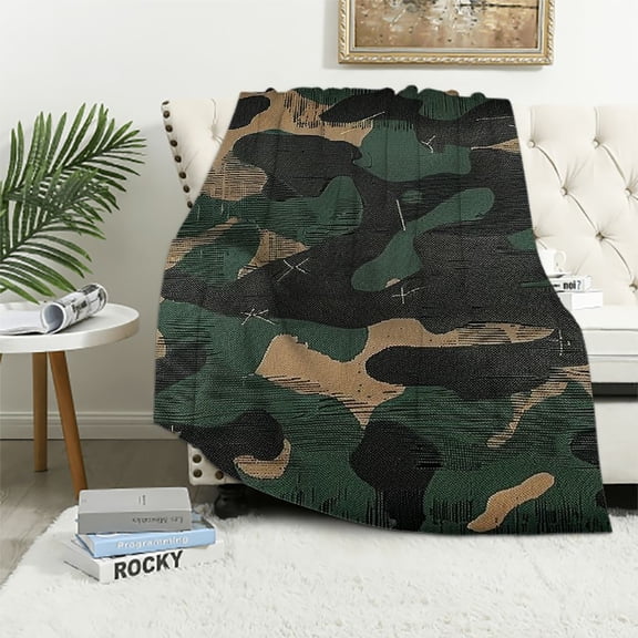 Orinice Camouflage Pattern Warm Lightweight Blanket Soft Fleece Blankets for All Seasons - Multiple Sizes Available 40x50in