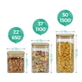 thumbnail image 6 of ComSaf Glass Food Storage Jars, Clear Containers, 22oz/37oz/50oz, Set of 6, 6 of 10