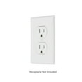 thumbnail image 4 of ENERGETIC 1-Gang Standard Size PC Duplex Receptacle Outlet Wall Plate, White, 25 Pack, 4 of 9