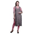 thumbnail image 1 of Bimba Kurta Droite Imprimée Indienne en Rayonne Slub Robe Tunique à Manches 3/4 pour Femmes, 1 of 6