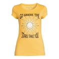 thumbnail image 5 of Go Where The Stars Take You Juniors' Graphic T-Shirt with Short Sleeves, 5 of 5