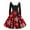 Red, variant on Herrnalise Women’s Dresses Summer 2024 Swing Dress Long Sleeve Christmas Printed Patchwork Furry V-Neck Draw BackRetro Dress S-2XL