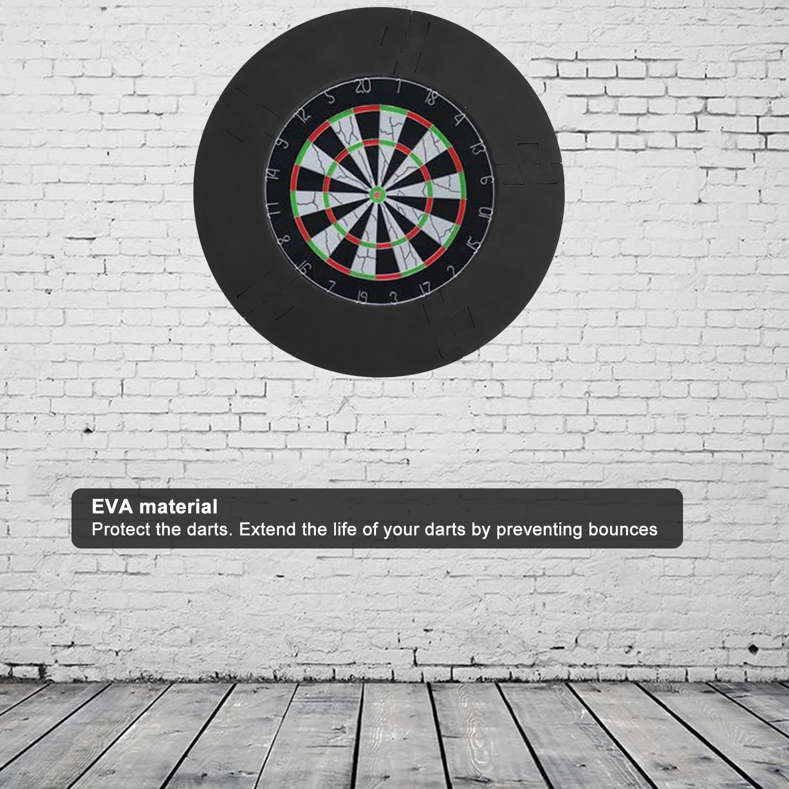 YIFAEUX Dartboard Protection Ring Wall Protector Board High Strength Removable Simple Installation Wall Surround Dart Backboard Black Ring