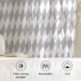 thumbnail image 7 of Grey Plaid Sheer Curtains 45 Inches Long, Modern Minimalist Geometric Gingham Checkered Light Filering Curtains, Breathable Simi Curtain Privacy Drapes for Kitchen Bathroom Small Window Treatment, 7 of 7