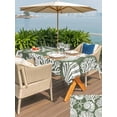 thumbnail image 4 of Outdoor Tablecloth with Umbrella Hole & Zipper, Dark Sage Green Starfish Coastal Rectangle Tablecloth 60x84 Inch, Ocean Nautical Beach Coral Shell Patio Table Cover Waterproof Table Cloth for Picnic, 4 of 7