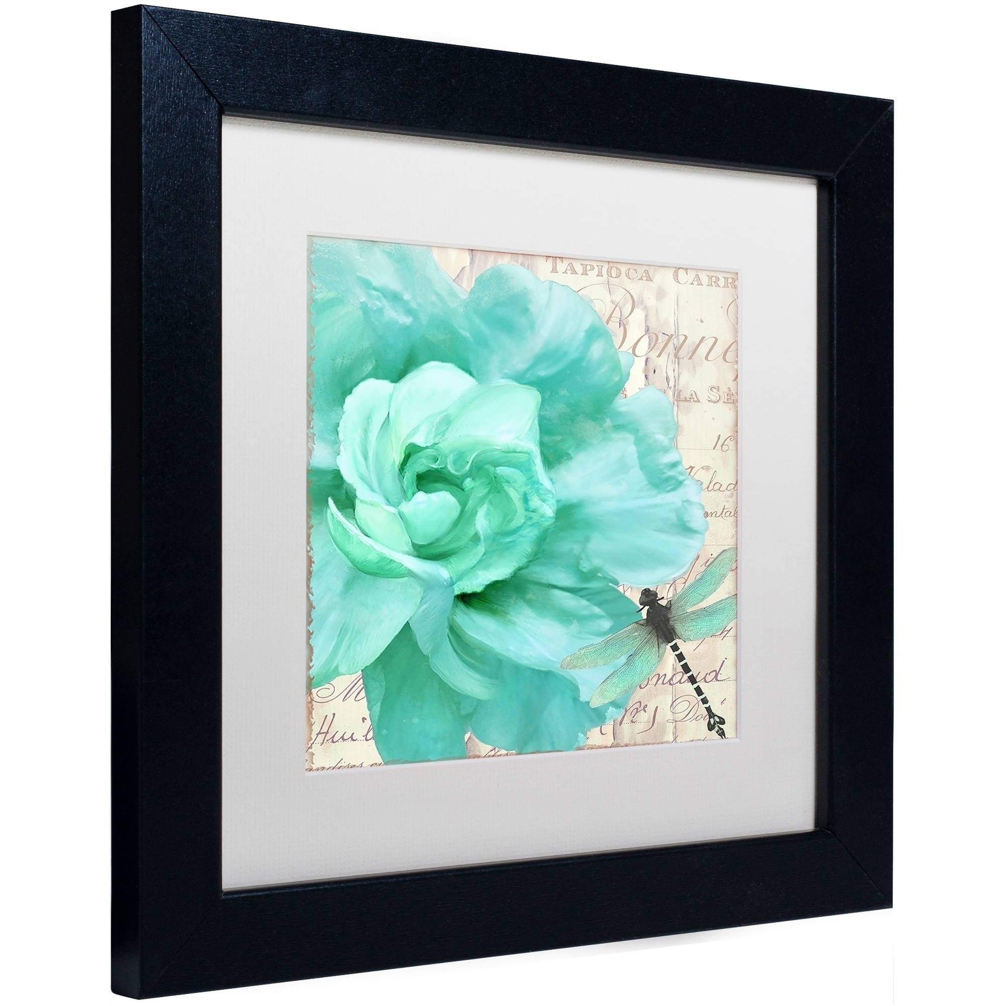 Trademark Fine Art "Petals Impasto III" Canvas Art by Color Bakery White Matte, Black Frame