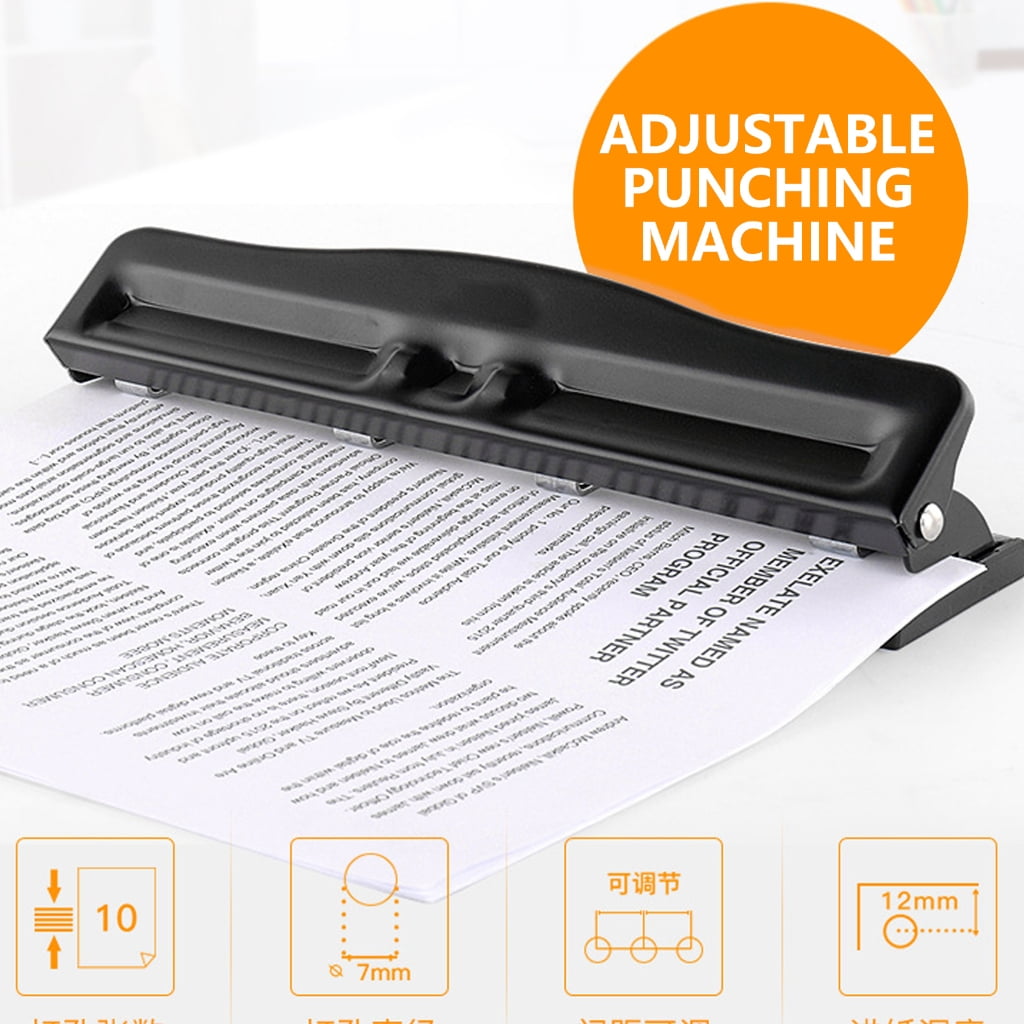 3-Hole 4-Hole Paper Puncher Hand Account Hole Puncher Adjustable Hole Punch