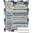 thumbnail image 2 of Grandma Gifts, Gifts for Grandma, Great Birthday Gifts for Grandma, Best Grandma Gifts, Grandma Gift from Grandchildren, Grandma Gifts for Mothers Day, Thanksgiving, Christmas Throw Blanket 50" x 60", 2 of 6