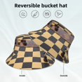 thumbnail image 2 of Fotbe Chess Board With Pawns Sombrero Tipo Pescador con Estampado – Sombrero de Sol de Algodón de Moda para Playa, Golf, Pesca, 2 of 6
