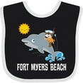thumbnail image 3 of Inktastic Fort Myers Beach Florida Dolphin Boys or Girls Baby Bib, 3 of 4