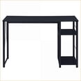 thumbnail image 2 of Desks, Modern 2-Shelf Writing Desk 47.5” Wide | Black | Wood & Metal, 2 of 5