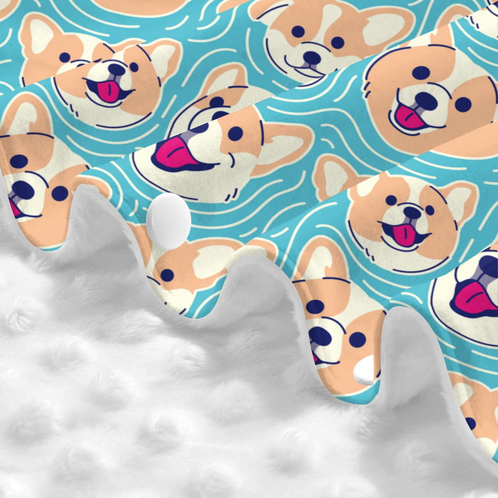 Naloa Cute Corgi Head Baby Car Seat Cover, Breathable Baby Carrier Cover, Multiuse Baby Carrier Cover & Nursing Breastfeeding Cover