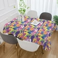 thumbnail image 5 of JSTEL Dog Rainbow Color Table Cloth Square 60 x 60 Inch Tablecloth Anti Wrinkle Table Cover for Dining Kitchen Parties, 5 of 6