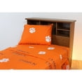 thumbnail image 3 of Clemson Tigers Sheet Set Choose From Sizes and Colors Orange Microfiber Queen N/A, 3 of 5