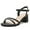 Black, variant on Women Sandals Heels Open Toe Sandals Dress Shoes Wedding Party Ladies Bridal Gold Size 6