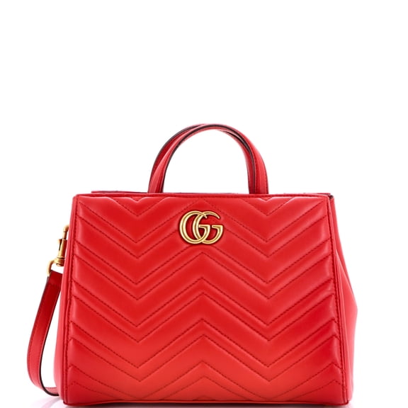 Pre-Owned GG Marmont Tote Matelasse Leather Small By Rebag