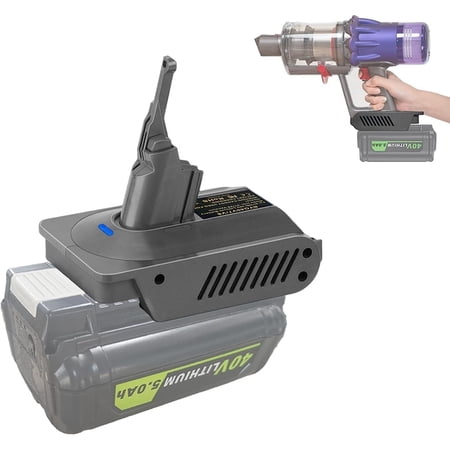 RYO40V7V8 Adapter for Ryobi 40V Battery Convert to for Dy*son V7 V8 Series Cordless Stick Vacuum Cleaner (Adapter Only)