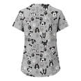 thumbnail image 5 of Trendfront Womens Summer V Neck Short Sleeve Tops Dog Animal Graphic Pattern Printed Tees Casual Everyday Style Apparel T-Shirts, 5 of 5