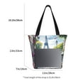 thumbnail image 2 of Japuie Parisian Cafe With Eiffel Print Women's Crossbody Tote Handbag,Shoulder Bag,Casual Tote,Satchels Crossbody Purse,Top-handle Tote Handbag,for Travel College Work, 2 of 7