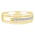 thumbnail image 2 of AFFY Father's Day Gift 1/4 Carat Round Shape White Natural Diamond Men's Wedding Band Ring In 14k Solid Yellow Gold (0.25 Cttw) Ring Size-13, 2 of 2