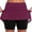 Wine, variant on Women's Yoga Sport Mini Skirts Casual Solid Color Tennis Pocket Tummy Control Short Army Green Skirt L