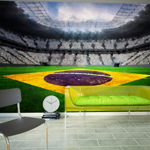 Tiptophomedecor Football Wallpaper Wall Mural - Brazilian Stadium