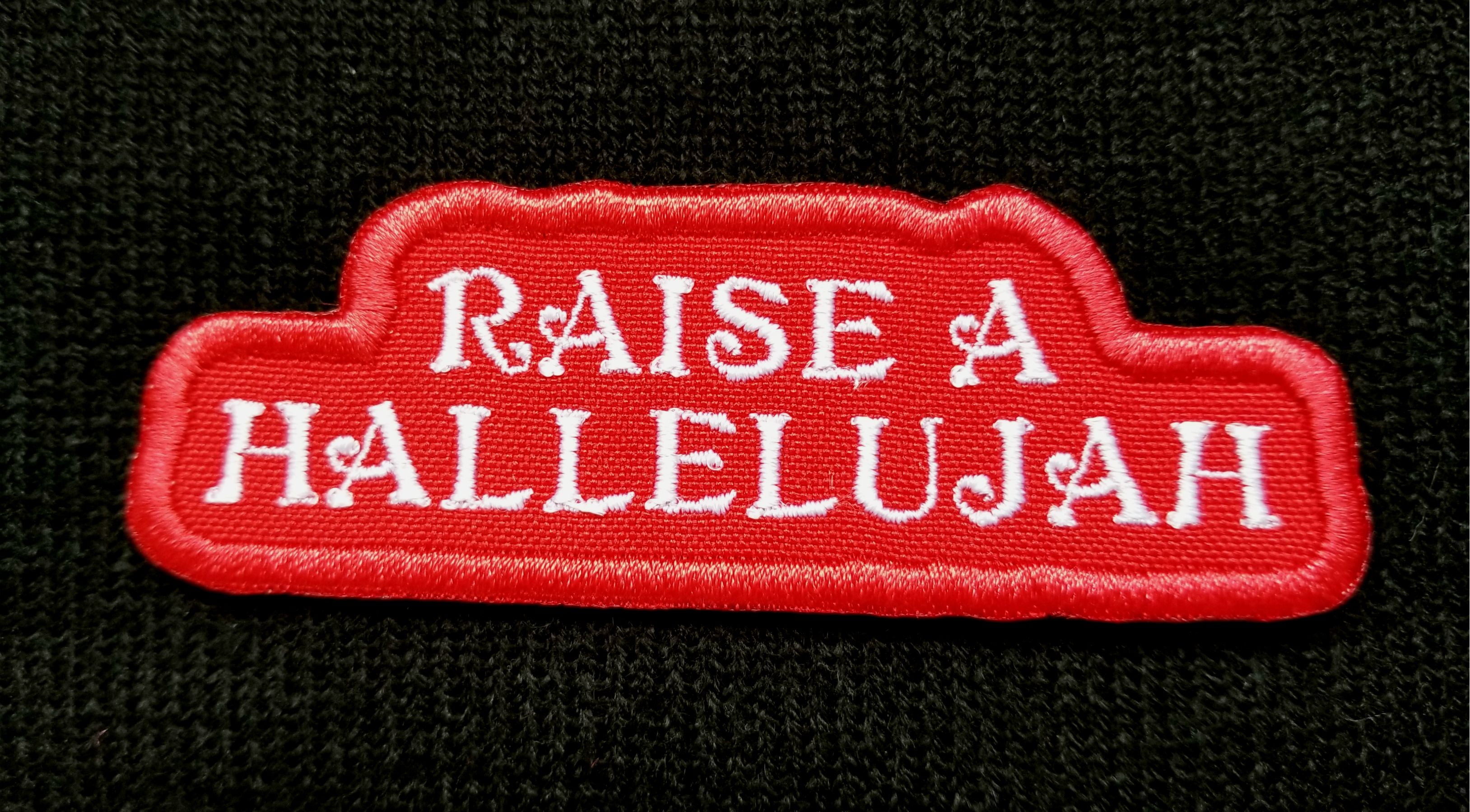 Embroidered Hallelujah Sew or Iron on Patch Biker Patch