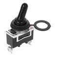 thumbnail image 2 of 90012E Heavy Duty Rocker Toggle 15A 250V 20A 125V SPST 2Pin ON/Off Switch Metal Bat Waterproof Boot Cap Cover-5 Pack  2 Years Warranty, 2 of 10