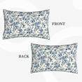 thumbnail image 2 of Naloa Vintage Blue Floral Pillowcase, Throw Pillowcase, Wrinkle-Free, Stain-Resistant with Hidden Zipper for Bedroom Sofa-14"x20", 2 of 6