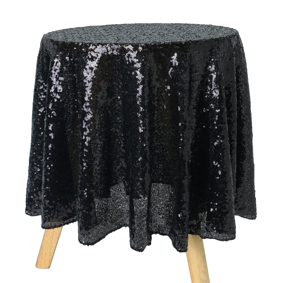 Meigar Sequined Tablecloth 48" Round Table Cloth Cover HighDensity