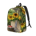 thumbnail image 2 of Balery Vintage Wooden Bucket Vintage Canvas Backpack for Men and Women - Large Capacity, Durable Travel Laptop Bag for School, Work, Hiking, and Outdoor Activities, 2 of 7