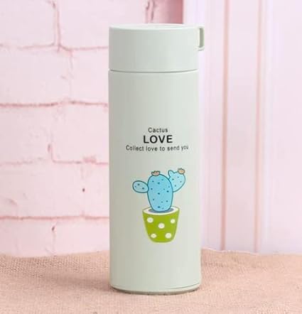 Pack of 2 - Premium Plant Print Glass Water Bottles, 450ml | Leak-Proof & BPA Free | Durable & Easy to Carry | Ideal for School, College & Outdoor (Random Colors)