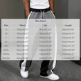 thumbnail image 5 of GERsome Men's Sweatpants Loose Fit Drawstring Waist Wide Leg Color Block Athletic Pants with Pockets, 5 of 5