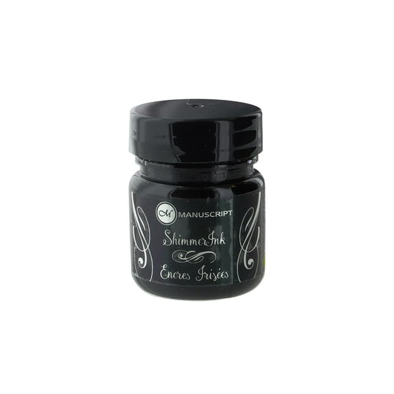 Manuscript Shimmer Ink - Black Ice, 25ml