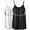 #1-Black,White 2 Pack, variant on QRIC Summer Tank Tops for Women Basic Solid Cami with Built-in Shelf Bra Flowy Pleated Loose Fit Casual Sleeveless Camisole (S-4XL)