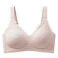 thumbnail image 4 of TTUHYWXI Scalloped Wirefree Bras for Women Full Coverage No Underwire Everyday Bras Comfortable Wireless Padded Bras Seamless (Light Pink, 5XL), 4 of 6