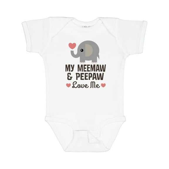 Inktastic Meemaw and Peepaw Love Me Grandchild Boys or Girls Baby Bodysuit