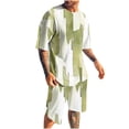 thumbnail image 2 of NTACZA Ensemble de 2 Pcs pour Homme, Ensemble de Shorts, Chemise à Manches Courtes, Shorts, Survêtements Graphiques, Survêtements de Sport pour Homme à Col Rond, S, 2 of 5