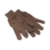 Boardwalk Jersey Knit Wrist Clute Gloves, One Size Fits Most, Brown, 12 Pairs -BWK9