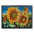 thumbnail image 2 of Cuadros Decorativos Bordado completo Hilo de algodón ecológico 14CT Punto de cruz de girasol impreso (HA062) Wdftyju de costura negro 4 estilos, 2 of 9