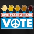 thumbnail image 3 of CafePress - Vote Peace Women's V Neck Dark T Shirt - Women's V-Neck Dark T-Shirt, 3 of 4