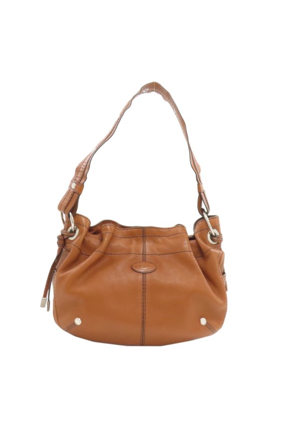 Pre-Owned Tod's Logo Shoulder Bag Leather Women's TODS