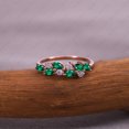thumbnail image 3 of Marquise Green Sapphire and Diamond Gemstone Handmad Ring, Cluster Ring, Anniversary Ring, Stackable Ring, Wedding Ring, May Birthstone Ring Jewelry., 3 of 4